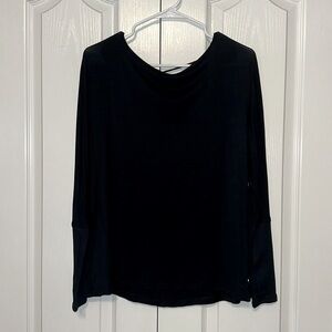 JoyLab Woman Sport top with open back long sleeves Black Size XS